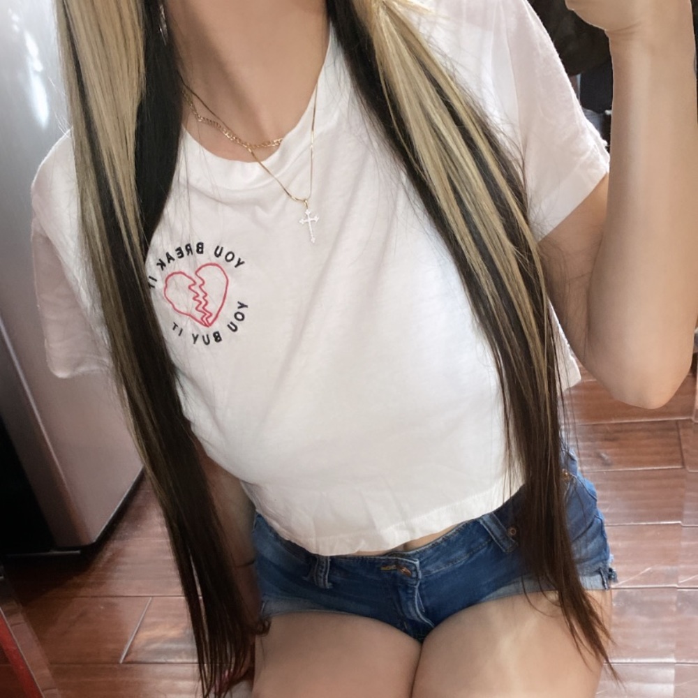 “you break it 💔 you buy it” crop top
